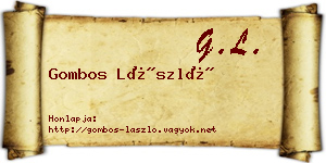 Gombos László névjegykártya