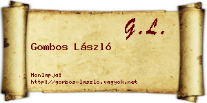 Gombos László névjegykártya