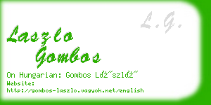 laszlo gombos business card
